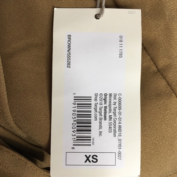 A New Day Brown High Rise Shorts Neutral Tie Detail Pockets XS Extra Small - Picture 6 of 16